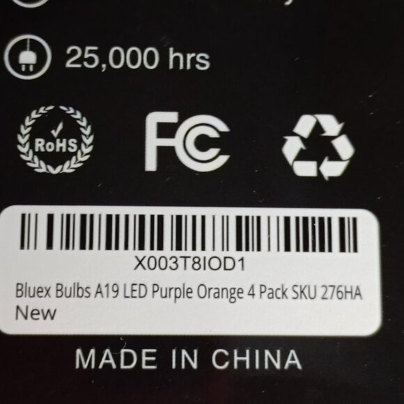 Halloween 4 Pack A19 LED 2 Purple Light Bulbs LED 2 Orange Light Bulbs TESTED - Picture 8 of 8